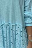 Made in Italy Rumours Broderie Smock Tunic Aqua